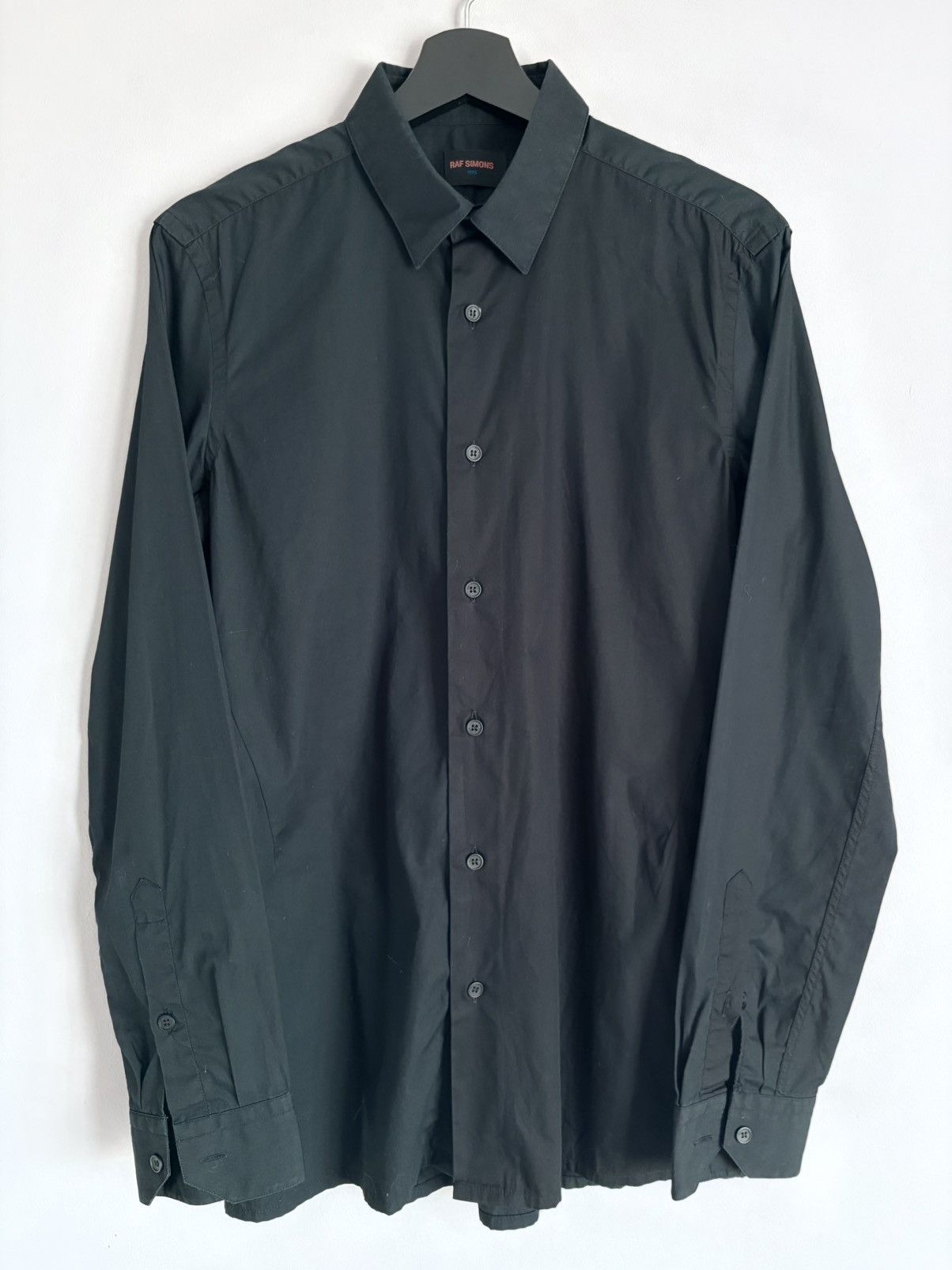 Raf Simons 1995 Black/ Navy Contrast Collar Shirt