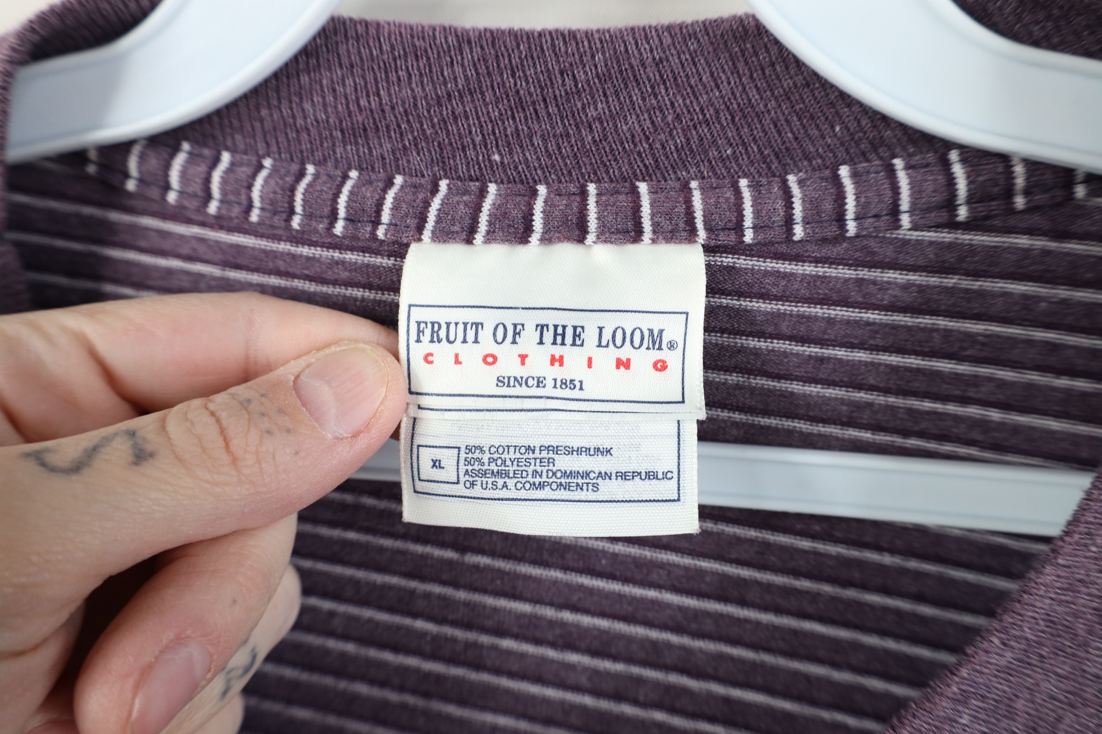 Vintage Vintage 90s Streetwear Block Short Sleeve T-Shirt Purple Size US XL / EU 56 / 4 - 7 Thumbnail
