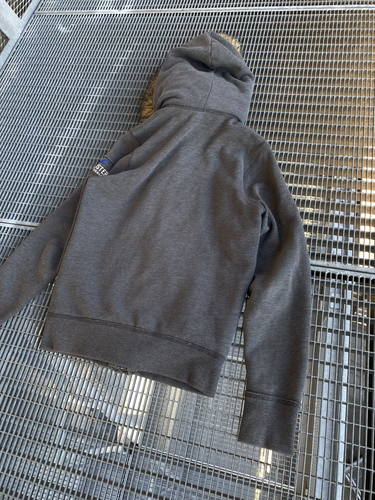 Streetwear Hollister Y2K Fur Double Zip Hoodie Sweaters Knitwear