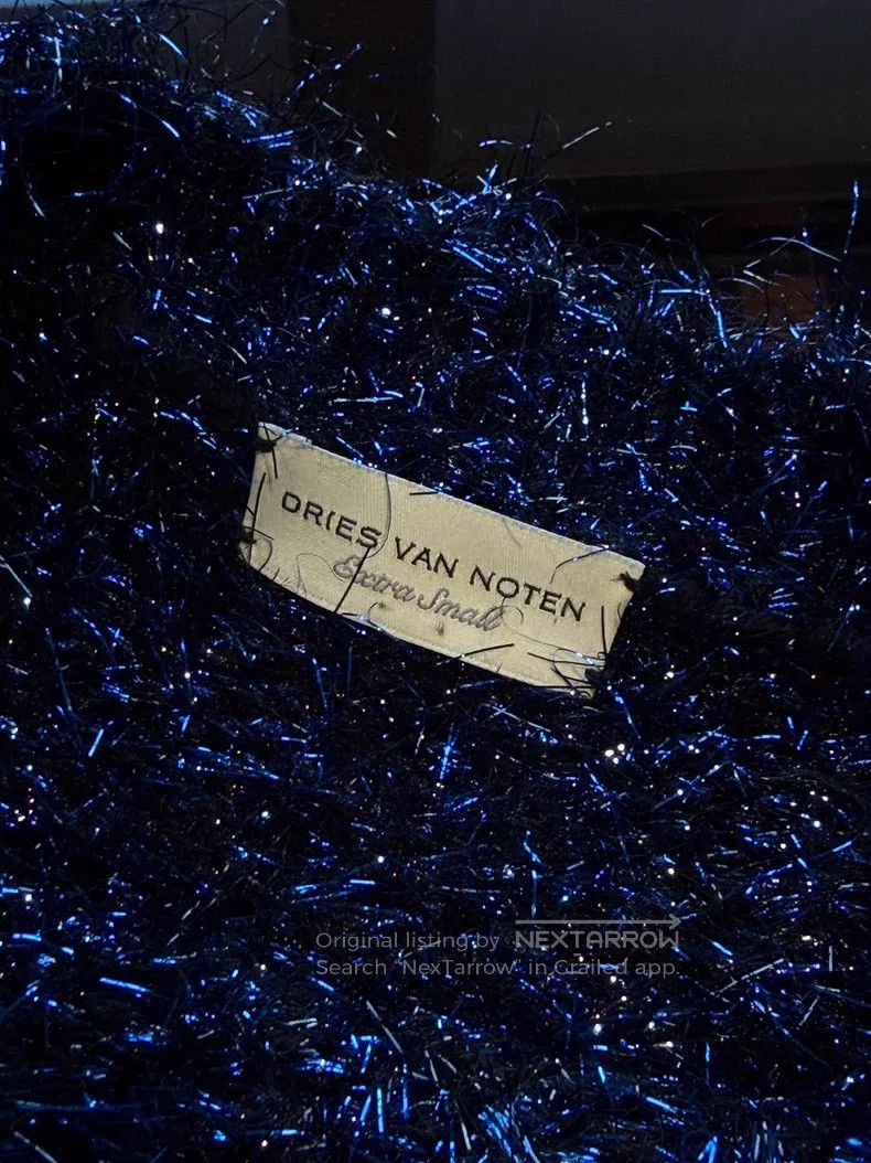 Dries Van Noten Blue Lurex Top