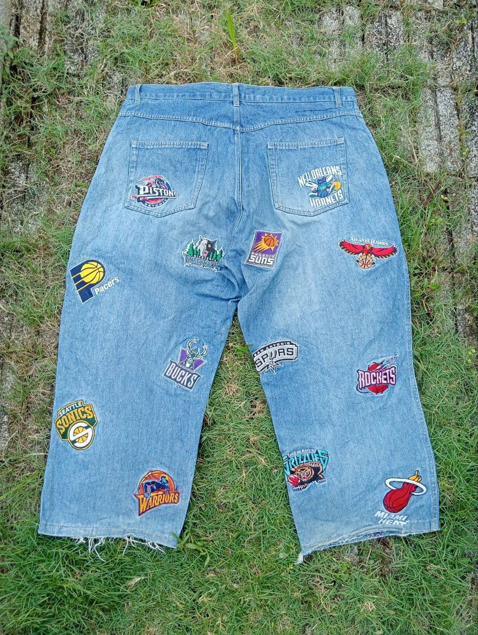 NBA Vintage Unk NBA Embroidery All Team Big Size Jeans Size US 40 / EU 56 - 6 Thumbnail