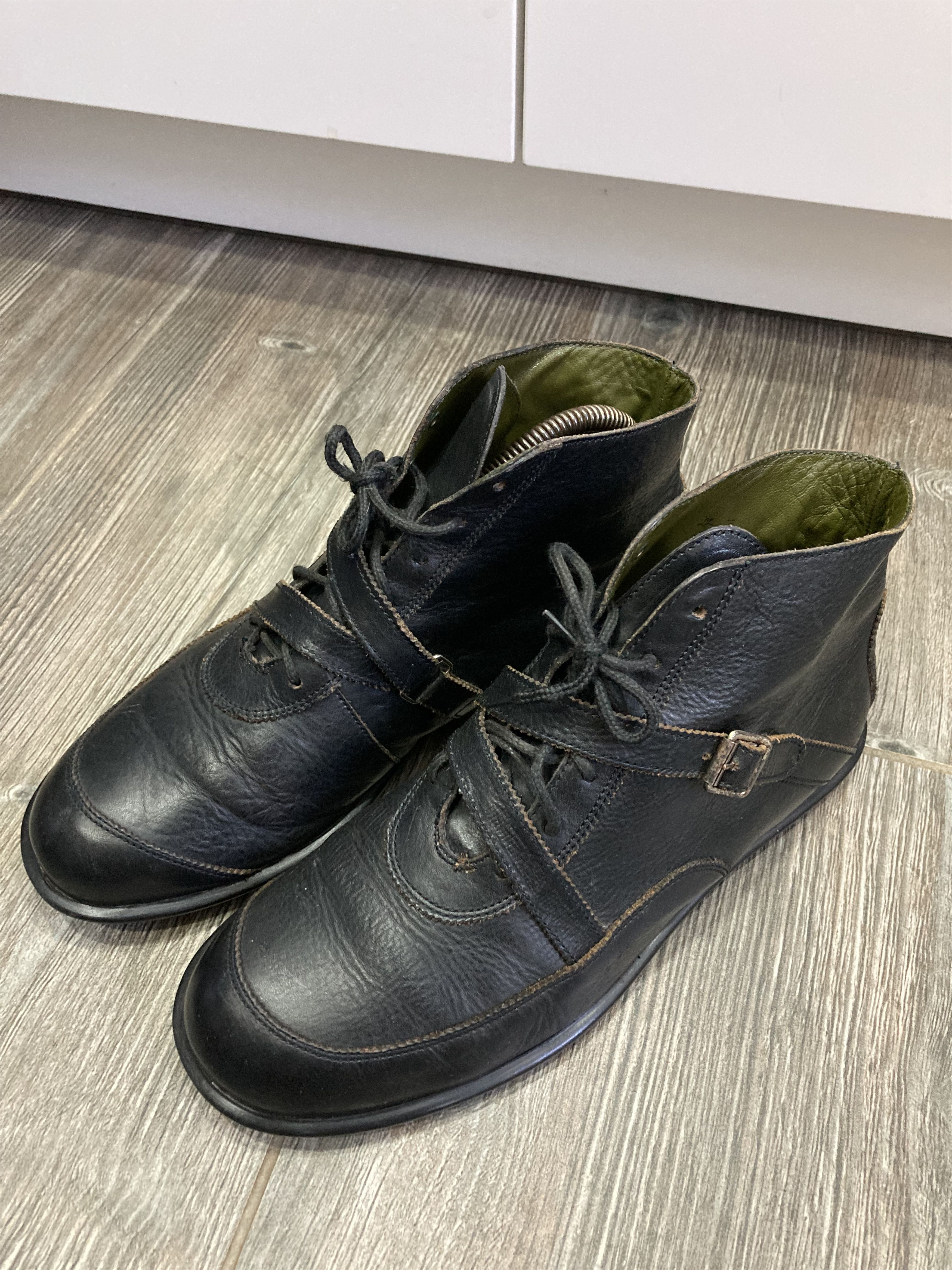 Kenzo Kenzo Ankle Boots Leather Lace Up Boots Size US 8 / IT 38 - 1 Thumbnail