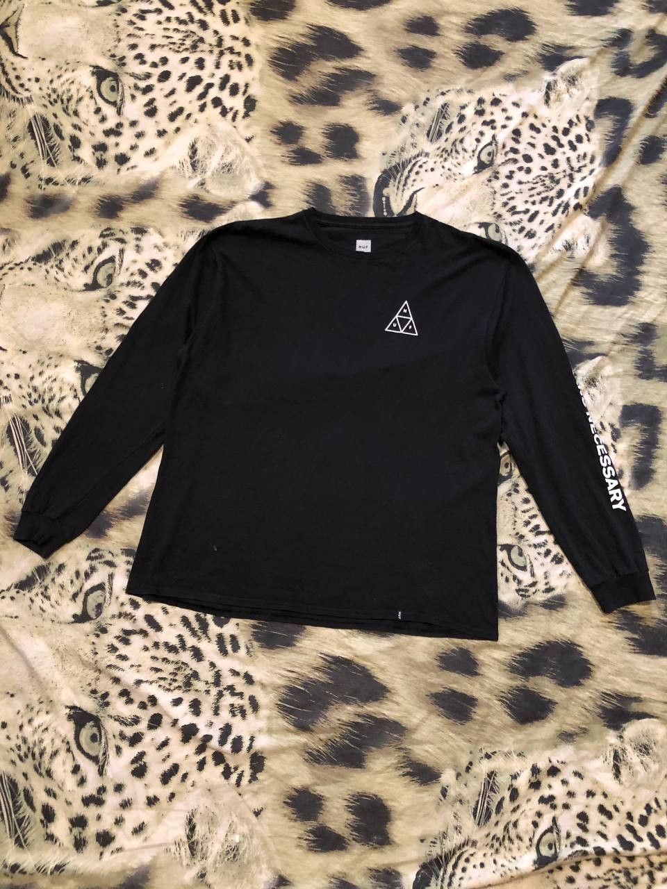 Huf Huf T shirt Longsleeve Skate Streetwear Logo 90s | Size US XXL / EU 58 / 5 - 4 Thumbnail