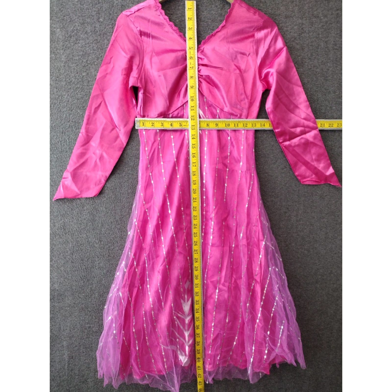 Vintage Fashion Princess Dress Up Girls S Small Pink Satin Rhinestones Costume Satine Dress Up Princess Girls S Pink Satin Rhinestones Costume Size ONE SIZE - 5 Thumbnail