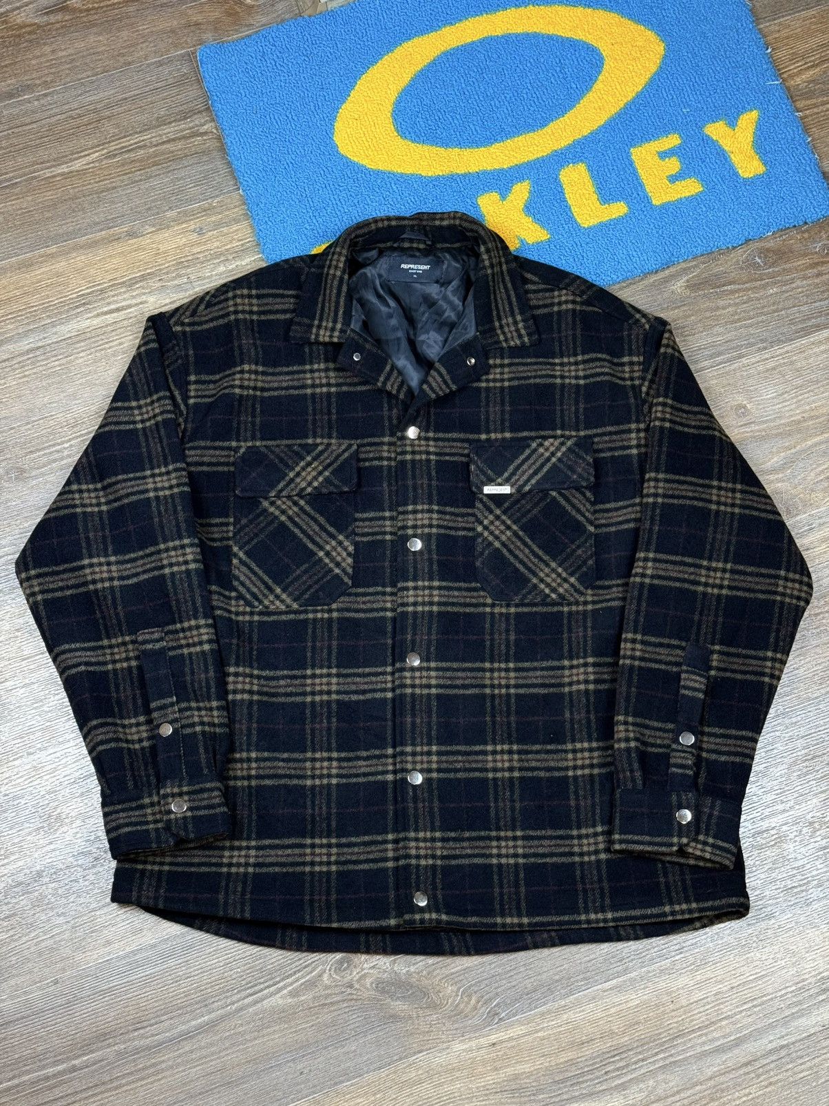 Represent Clo. Represent Oversized Brown Checkered Flannel Jacket Size US XL / EU 56 / 4 - 1 Thumbnail