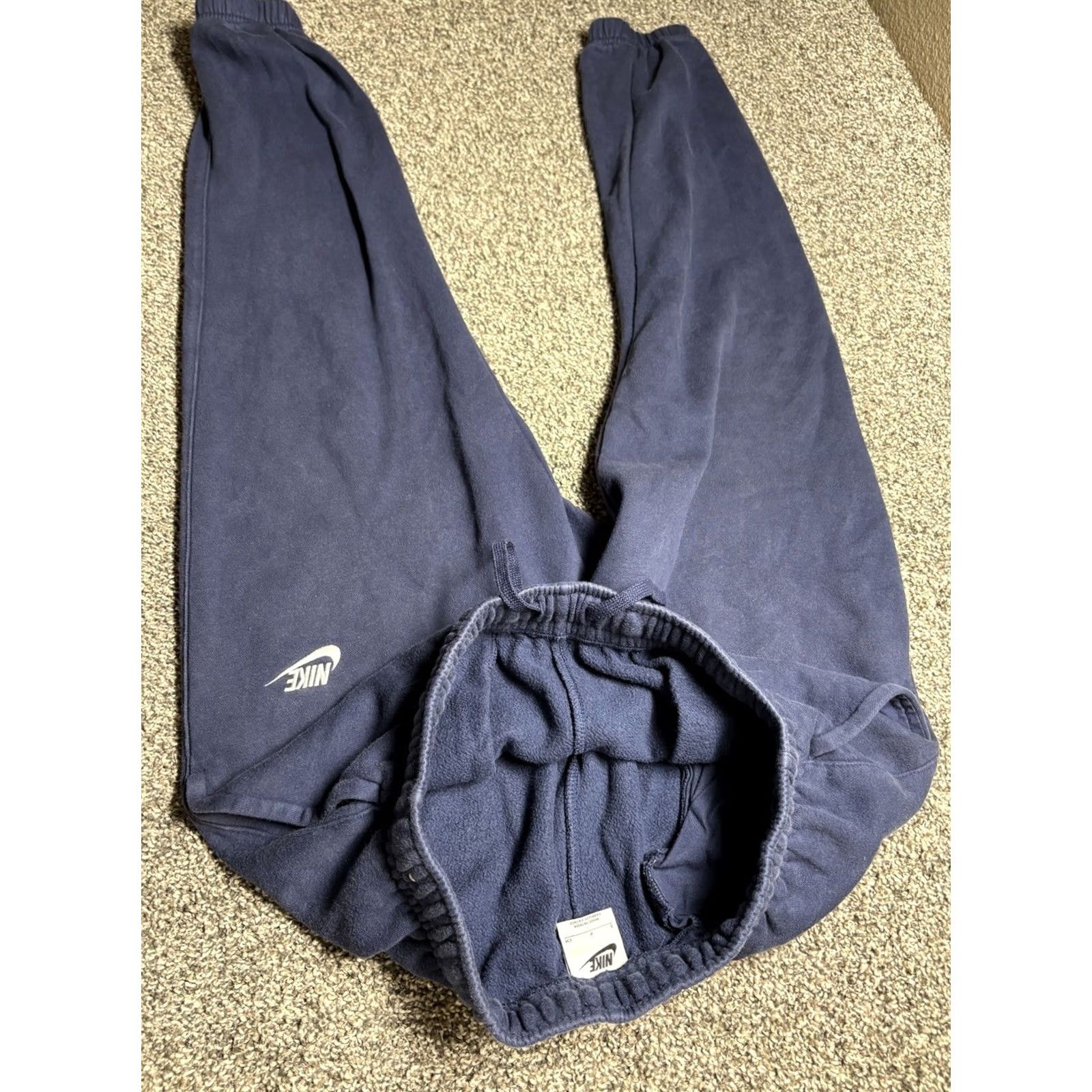 Nike VINTAGE Nike Sportswear Club Fleece Jogger Mens Small Fleece Pants Sweatpants Navy Size US 29 - 7 Thumbnail