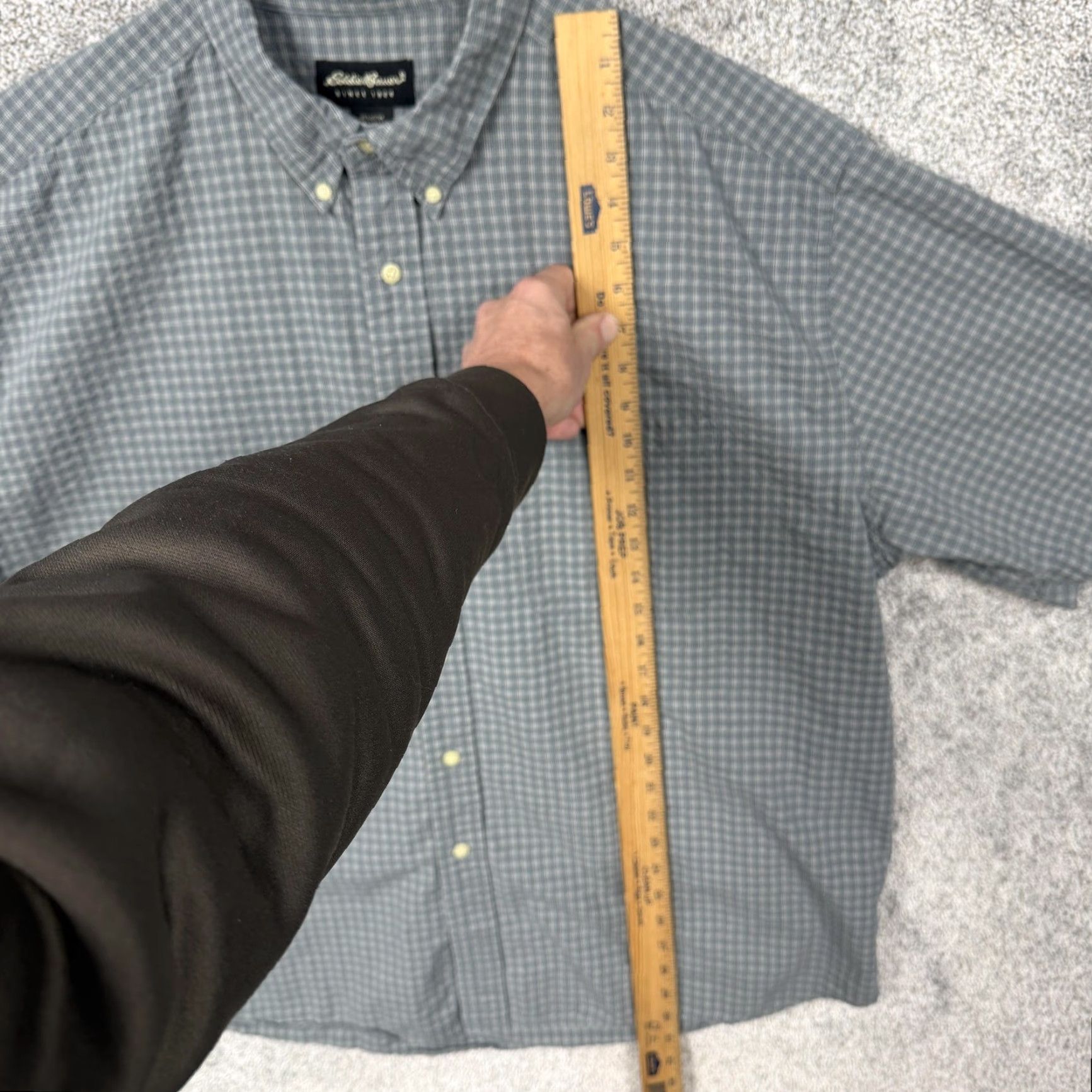 Eddie Bauer VINTAGE Eddie Bauer Shirt Mens 2XL Gray Plaid Cotton Button-Up Short Sleeve Casual Mensshirts Size US XXL / EU 58 / 5 - 2 Thumbnail