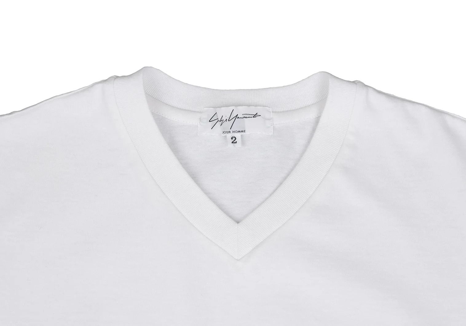 Yohji Yamamoto Yohji Yamamoto Cotton V-Neck T-Shirt White Size US S / EU 44-46 / 1 - 2 Thumbnail