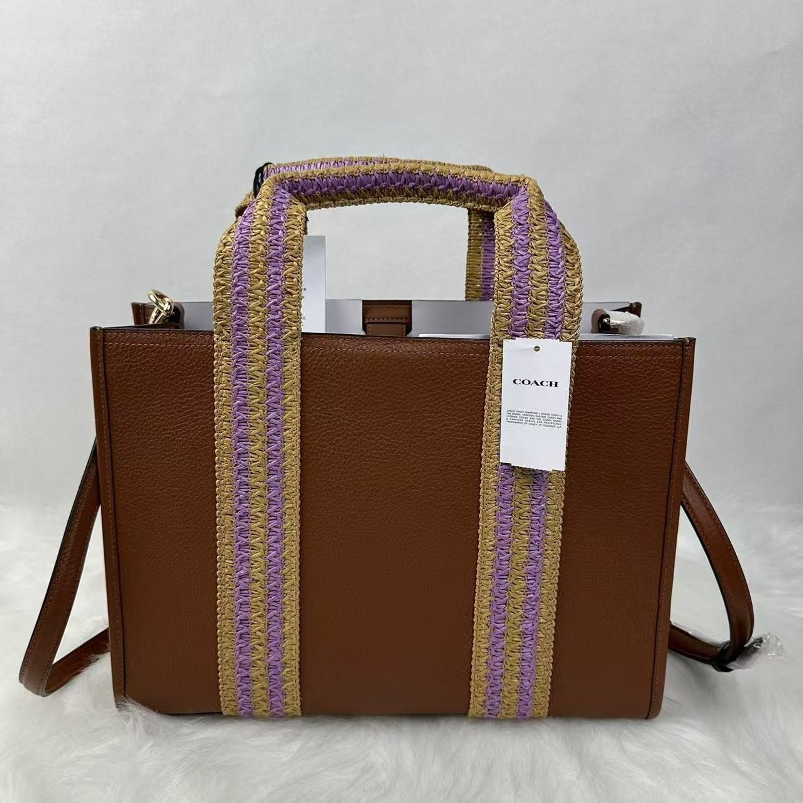 Coach Coach Smith Tote Bag Crossbody In Leather/Gold/Redwood Size ONE SIZE - 6 Thumbnail