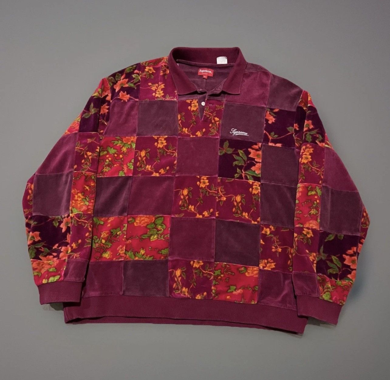 Lacoste × Supreme Supreme LACOSTE Velour Polo | Grailed
