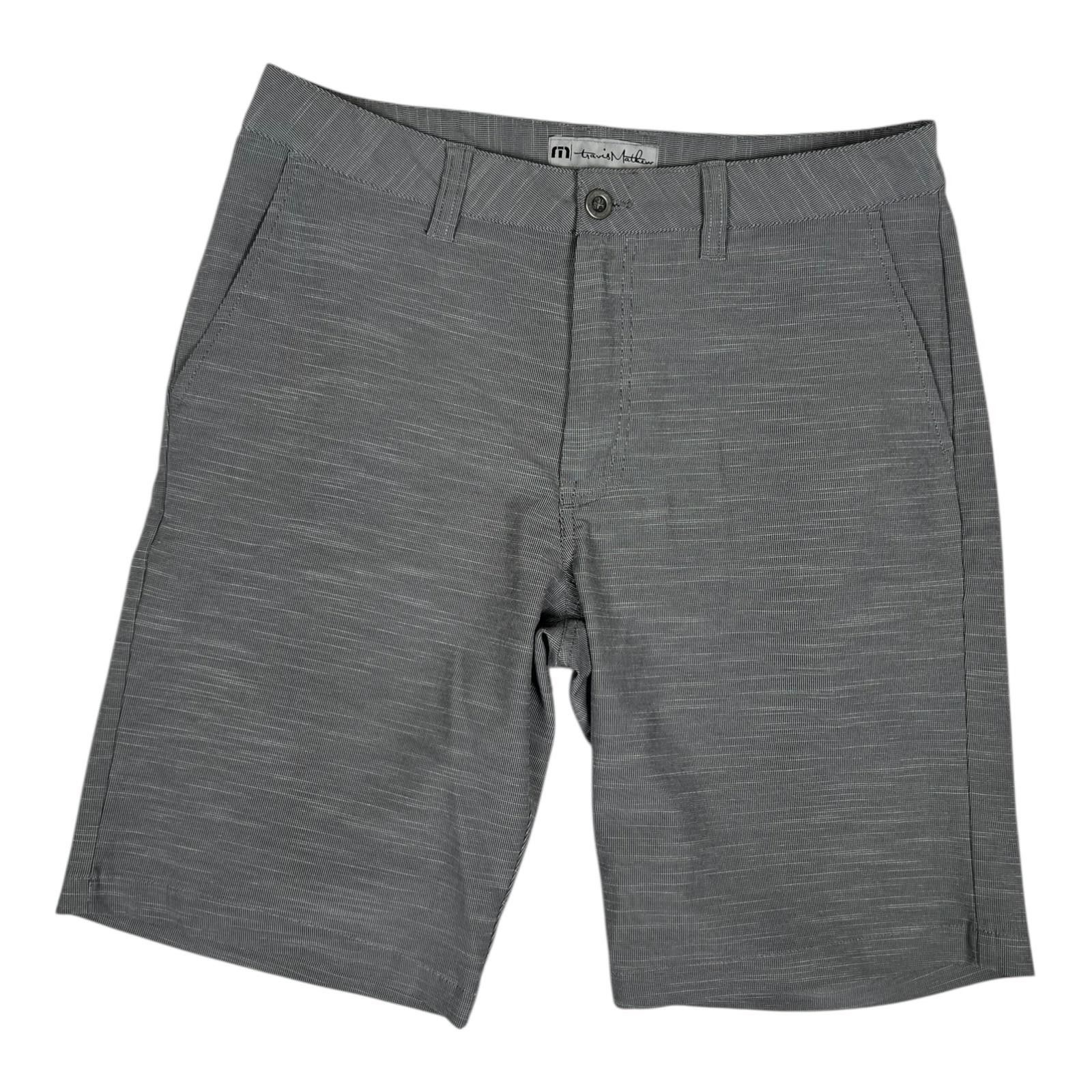 TravisMathew Travis Mathew Shorts Mens 32 Gray Check Golf Chino Performan Size US 32 / EU 48 - 1 Thumbnail
