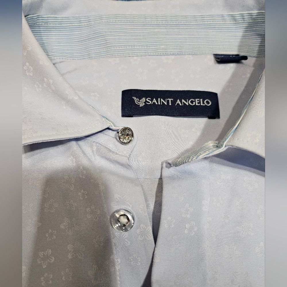 Other Sant Angelo Sky Blue Floral Long Sleeve Dress Shirt Women M Size M / US 6-8 / IT 42-44 - 6 Thumbnail
