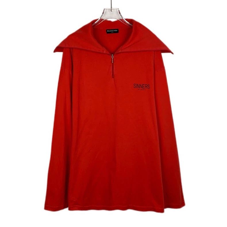 Balenciaga Balenciaga Red Logo Zip Sweatshirt L Size US L / EU 52-54 / 3 - 1 Thumbnail
