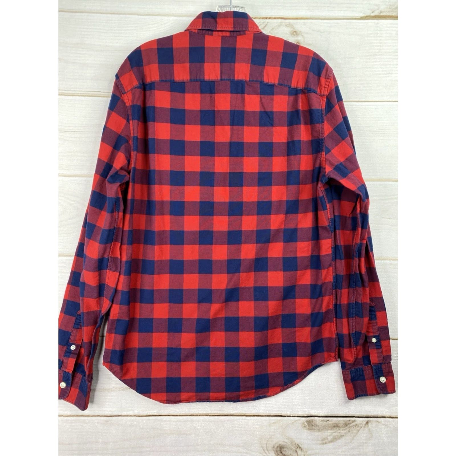 Gap Gap Button-Down Shirt Slim Fit M Red Blue Plaid Long Sleeve Casual Shirt Mens Size US M / EU 48-50 / 2 - 7 Thumbnail