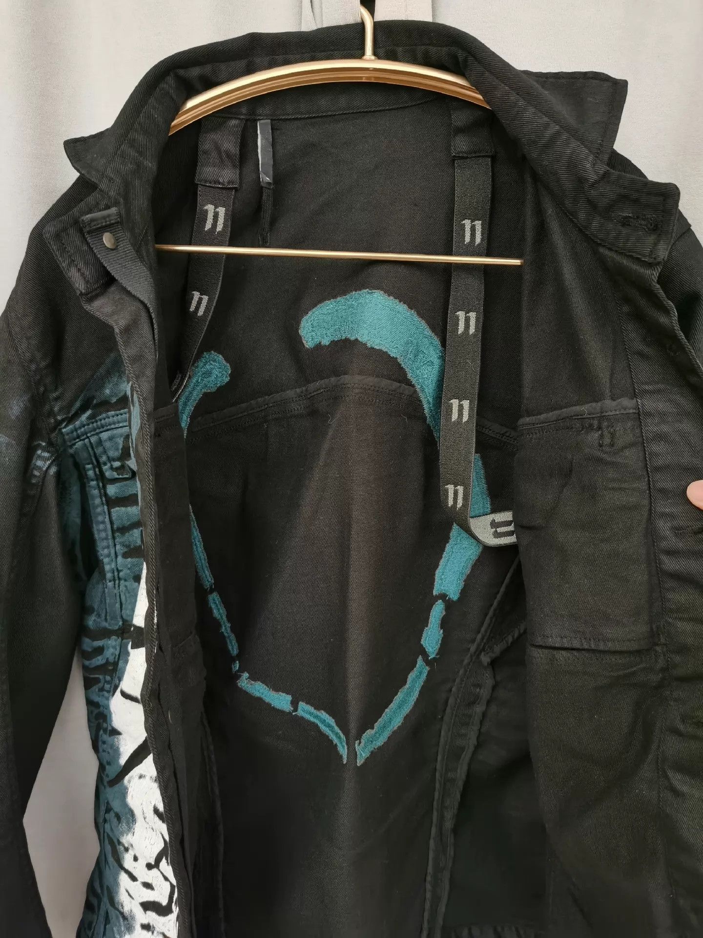 11 By Boris Bidjan Saberi 11 BY BORIS BIDJAN SABERI rare splatter denim jacket Size US M / EU 48-50 / 2 - 8 Thumbnail