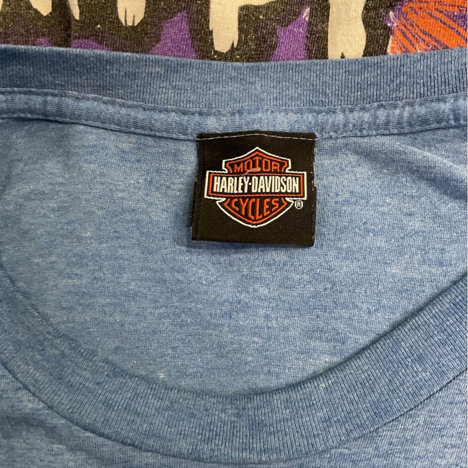 Harley Davidson Harley-Davidson Corpus Christi Texas Blue T-Shirt Size US XXL / EU 58 / 5 - 3 Thumbnail
