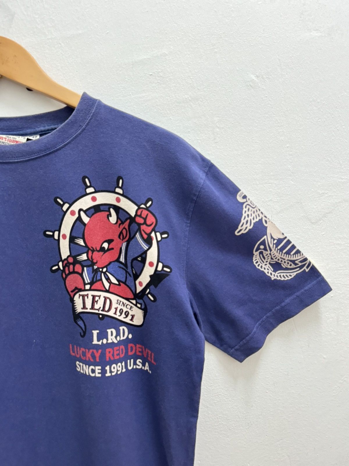 Tedman Vintage Tedman Sailor Teddy Lucky Red Devils Tee Size US M / EU 48-50 / 2 - 8 Thumbnail