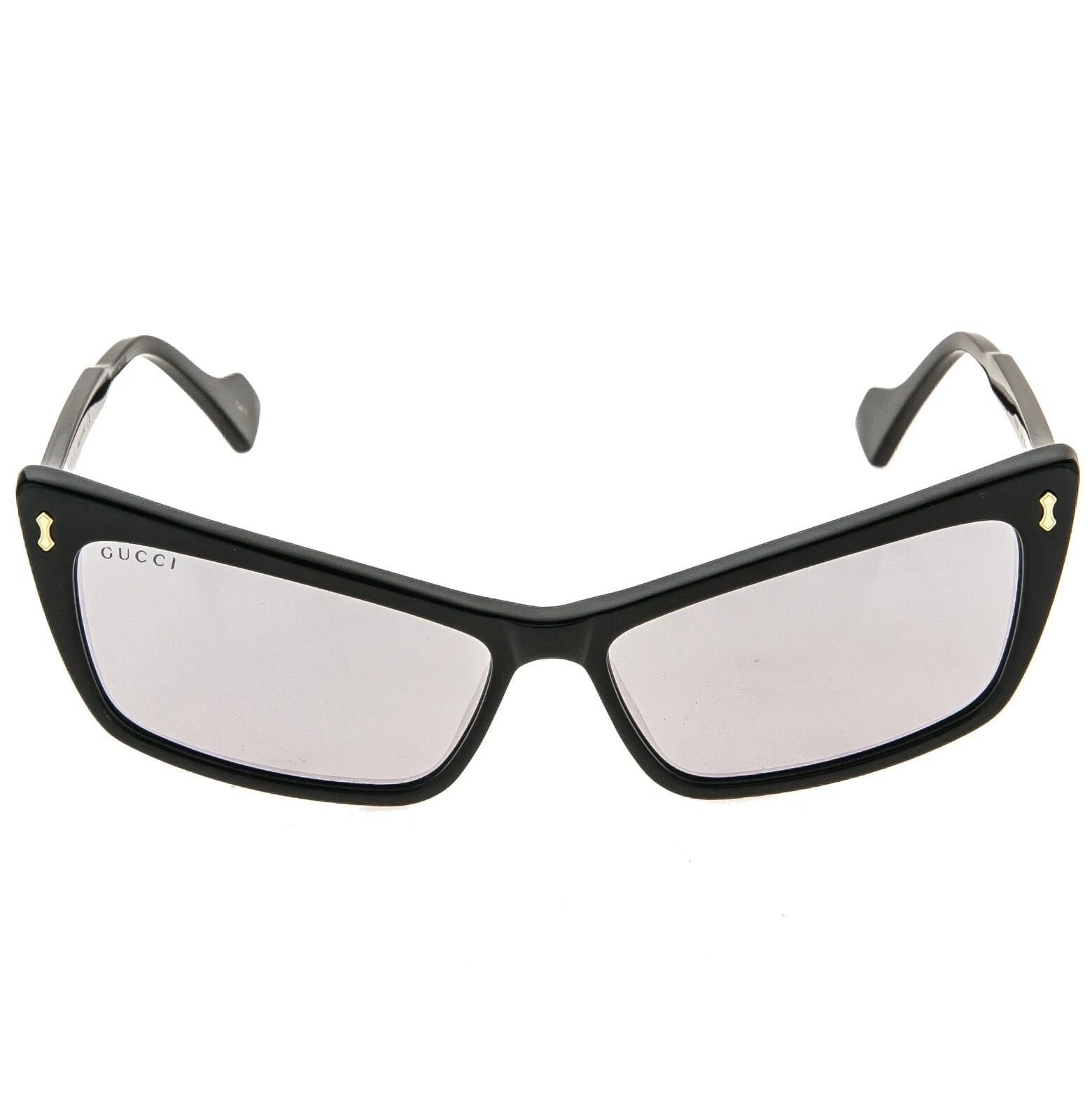 Gucci GUCCI GG0626S 0626 Black Silver Slim Fashion Sunglasses Size ONE SIZE - 10 Thumbnail