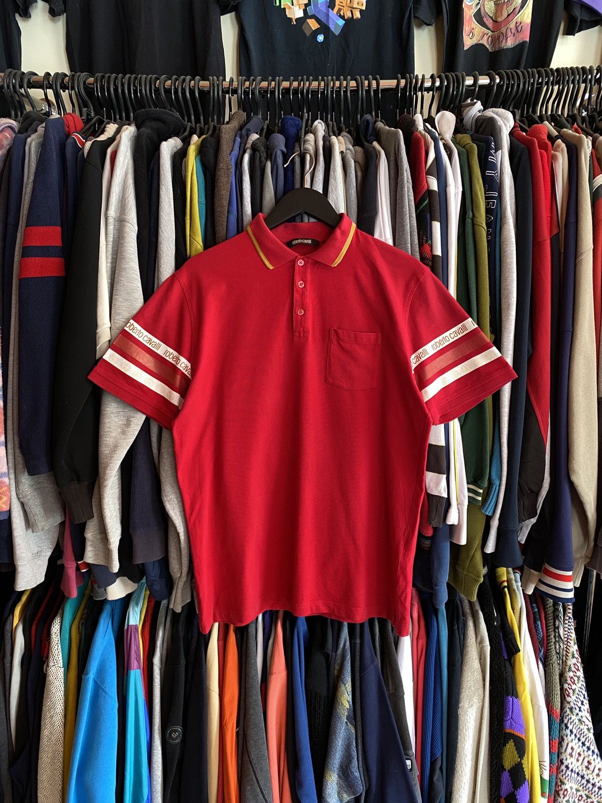 Roberto Cavalli VINTAGE ROBERTO CAVALLI POCKET POLO SHIRT Size US XL / EU 56 / 4 - 1 Thumbnail