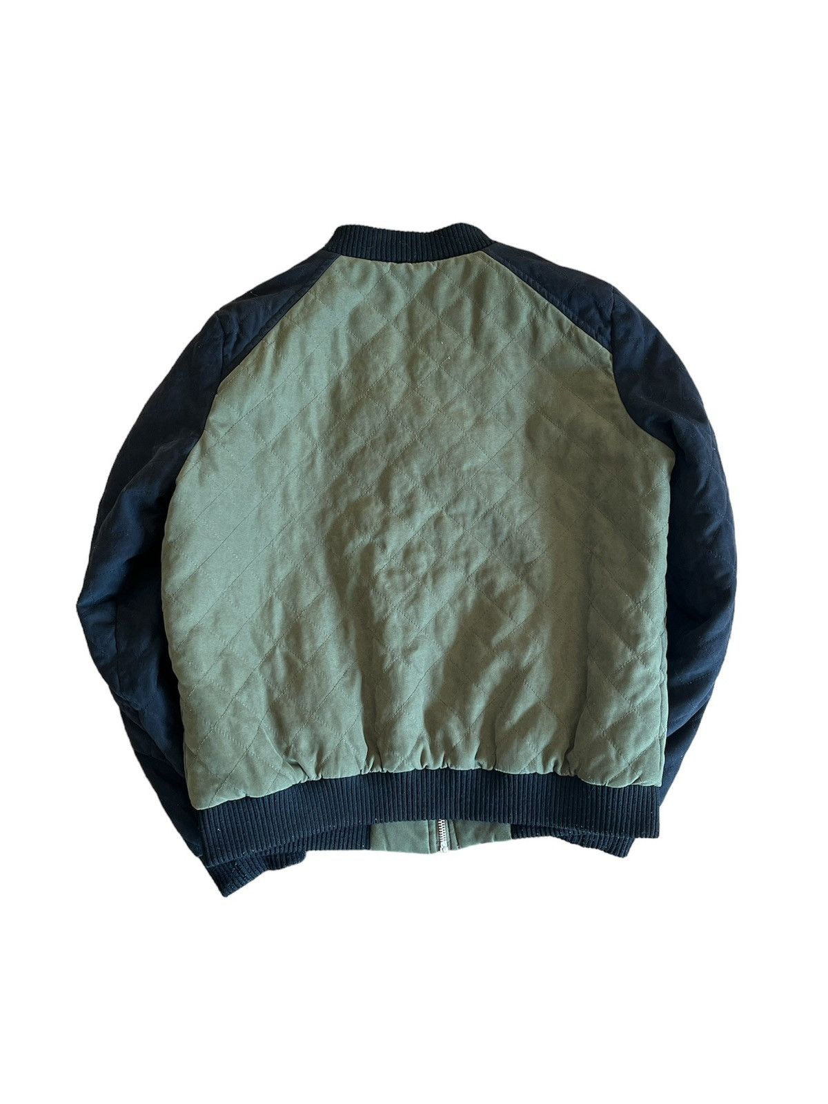 Japanese Brand × Vintage Green Quilted Bomber Jacket Size US S / EU 44-46 / 1 - 3 Thumbnail