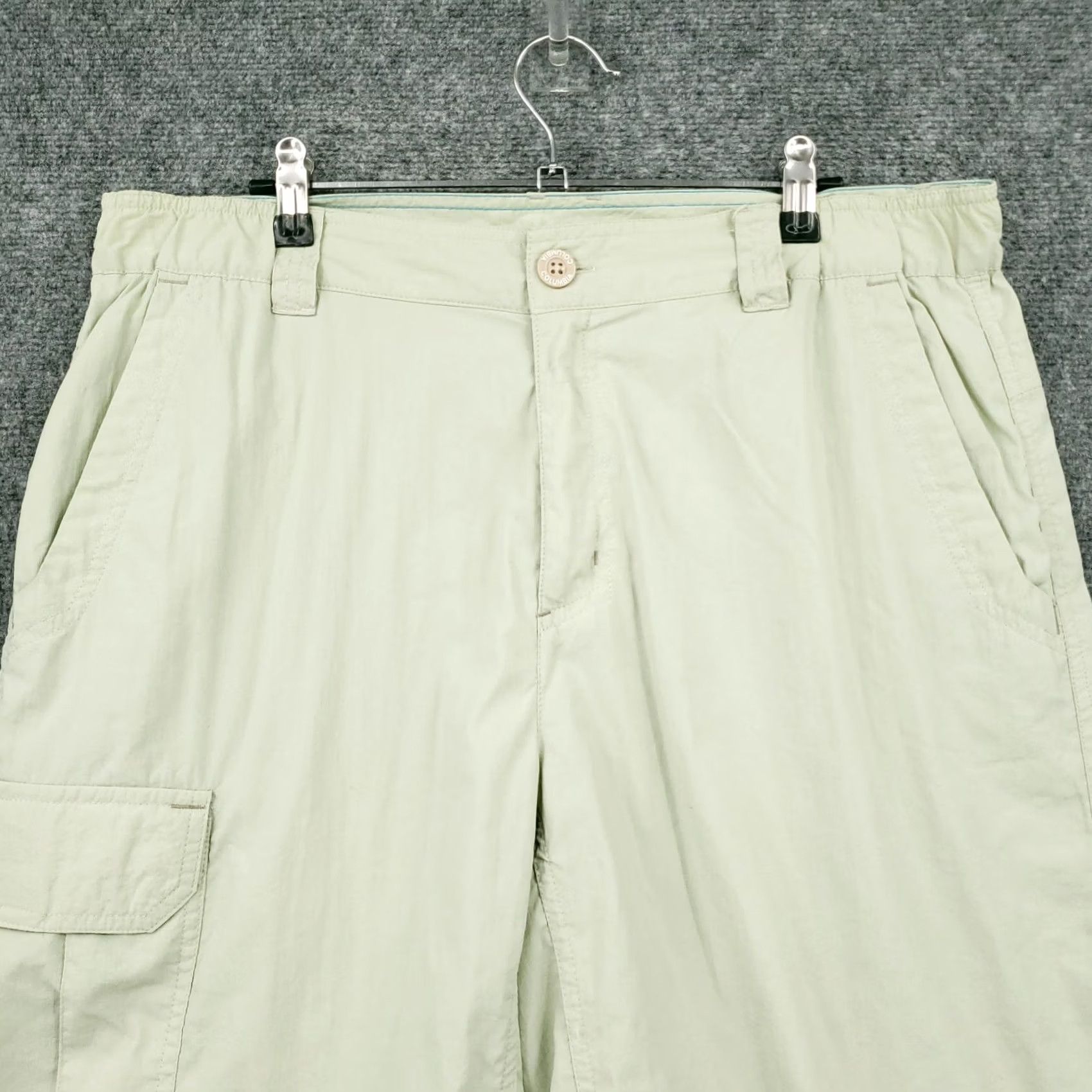 Vintage Columbia Shorts Mens M Medium Green Battle Ridge Cargo Nylon Omni Shade Hiking Size US 31 - 3 Thumbnail
