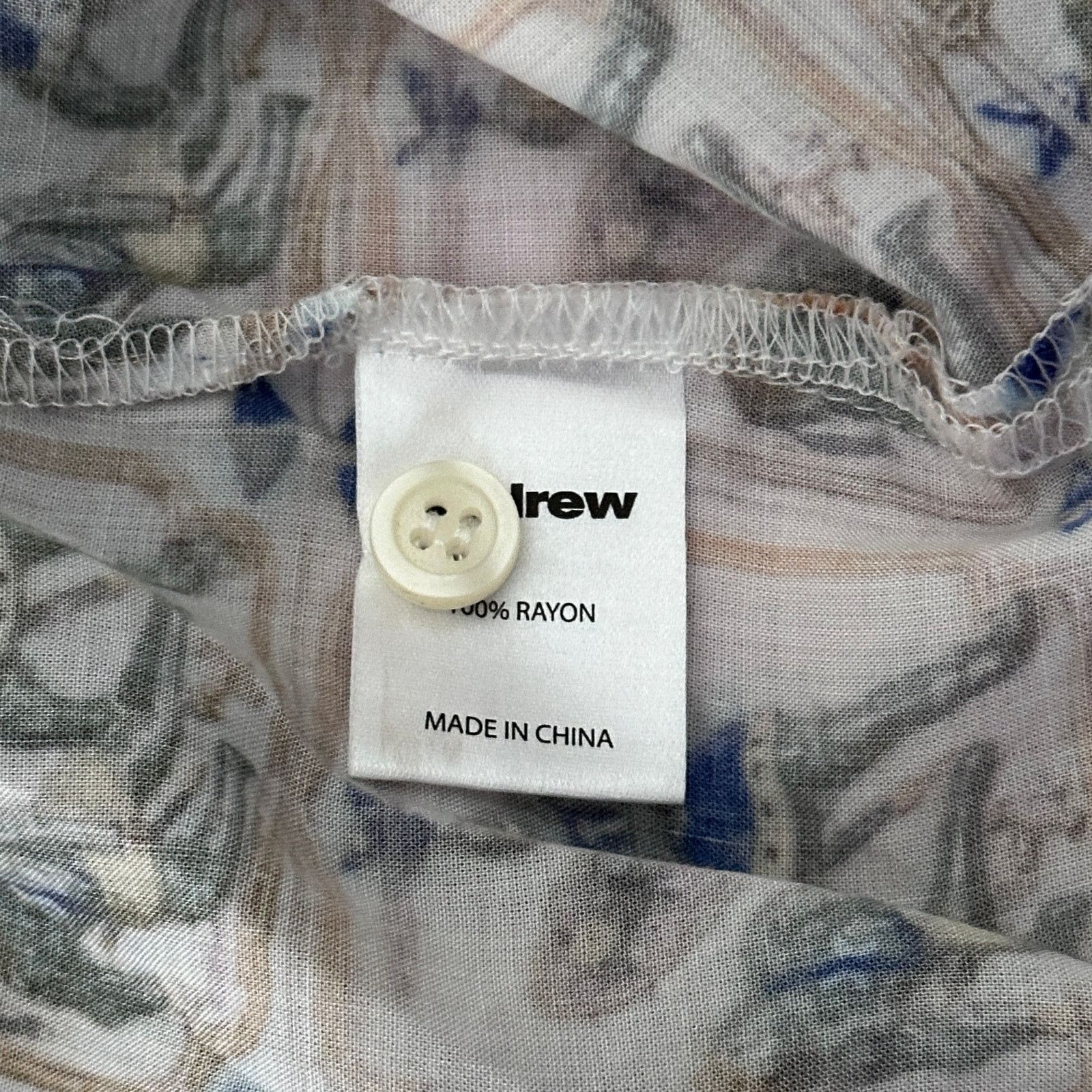 Andrew Knight Graphic Camp Collar Rayon Shirt Size US XL / EU 56 / 4 - 5 Thumbnail