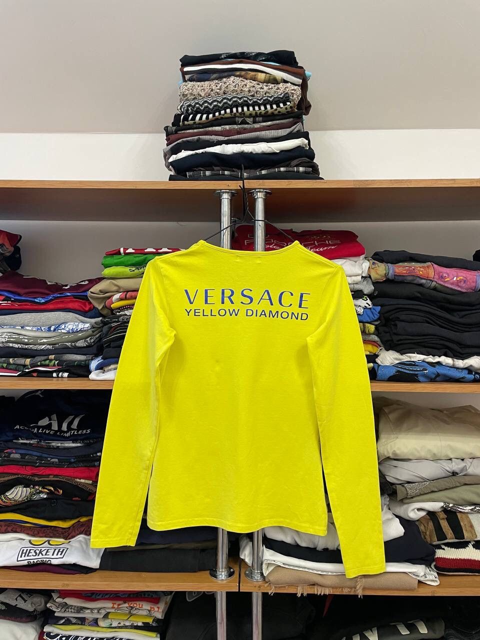 Versace × Vintage Versace Affliction Vintage Big Logo Gold Long sleeve Size M / US 6-8 / IT 42-44 - 1 Thumbnail