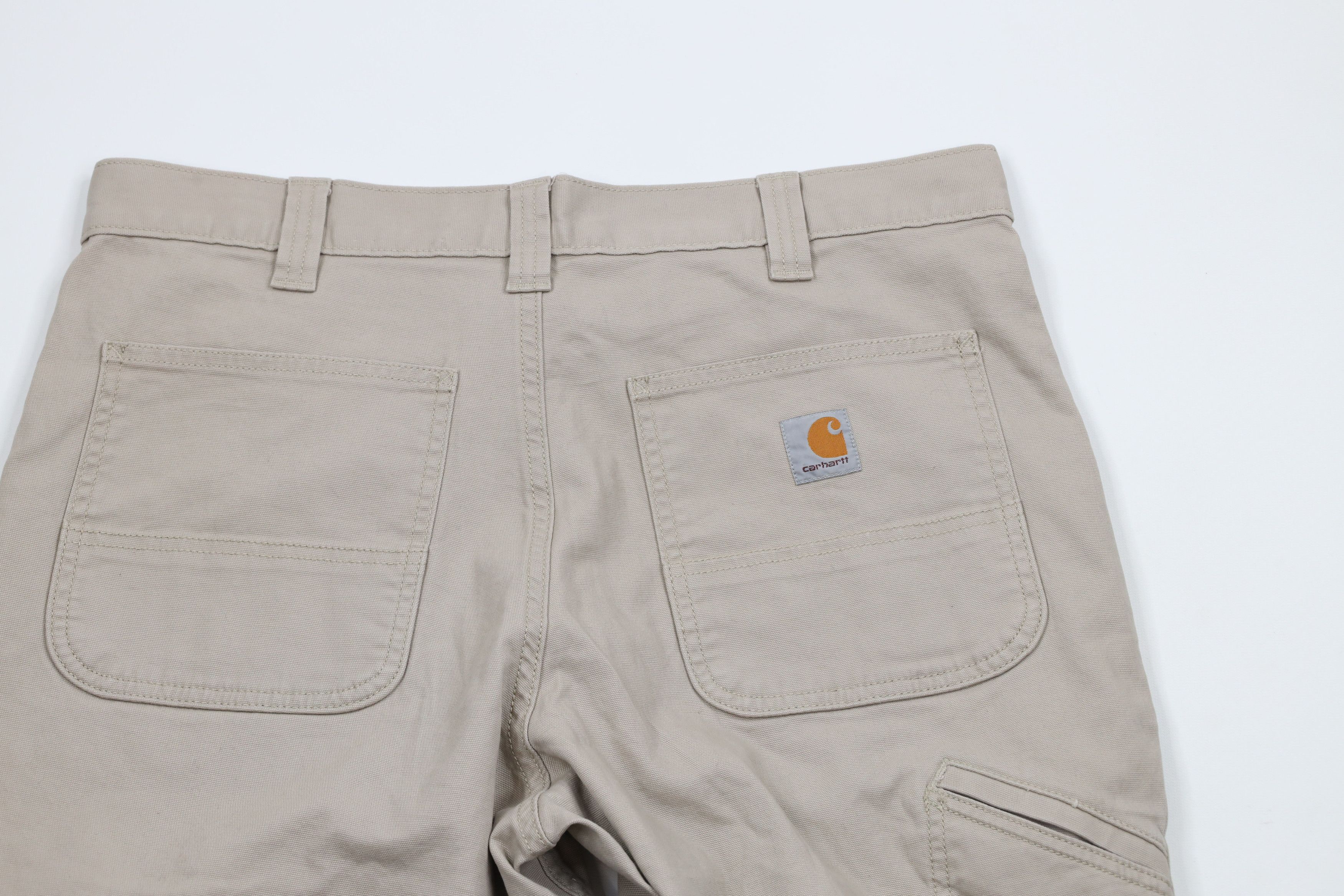 Carhartt × Vintage Vintage Carhartt Relaxed Wide Leg Dungaree Work Pants Beige Size US 34 / EU 50 - 9 Thumbnail