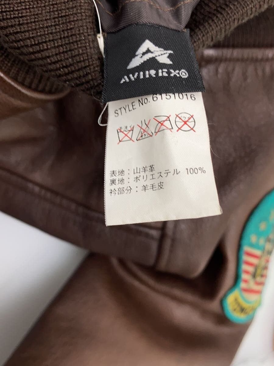 Avirex Avirex Plain Goat Leather Jacket Blouson Brown Size US L / EU 52-54 / 3 - 4 Thumbnail