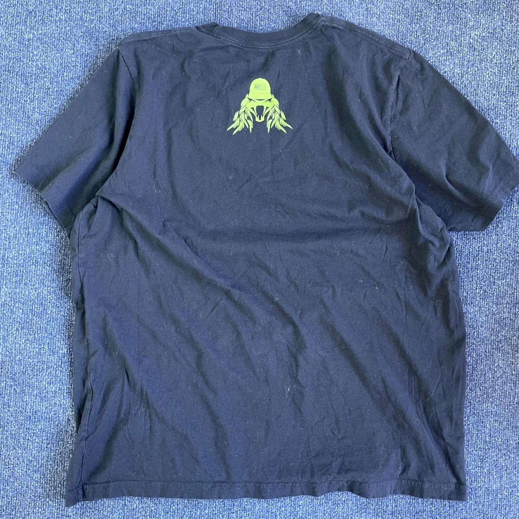 Vintage WWE RK-Bro Shirt Mens 2XL Black Graphic Tee T-Shirt Cartoon Snake Scooter RK-Bro Logo Crew Neck Short Sleeve Graphic Print Shirts Mens 2XL Black Size US XXL / EU 58 / 5 - 4 Thumbnail