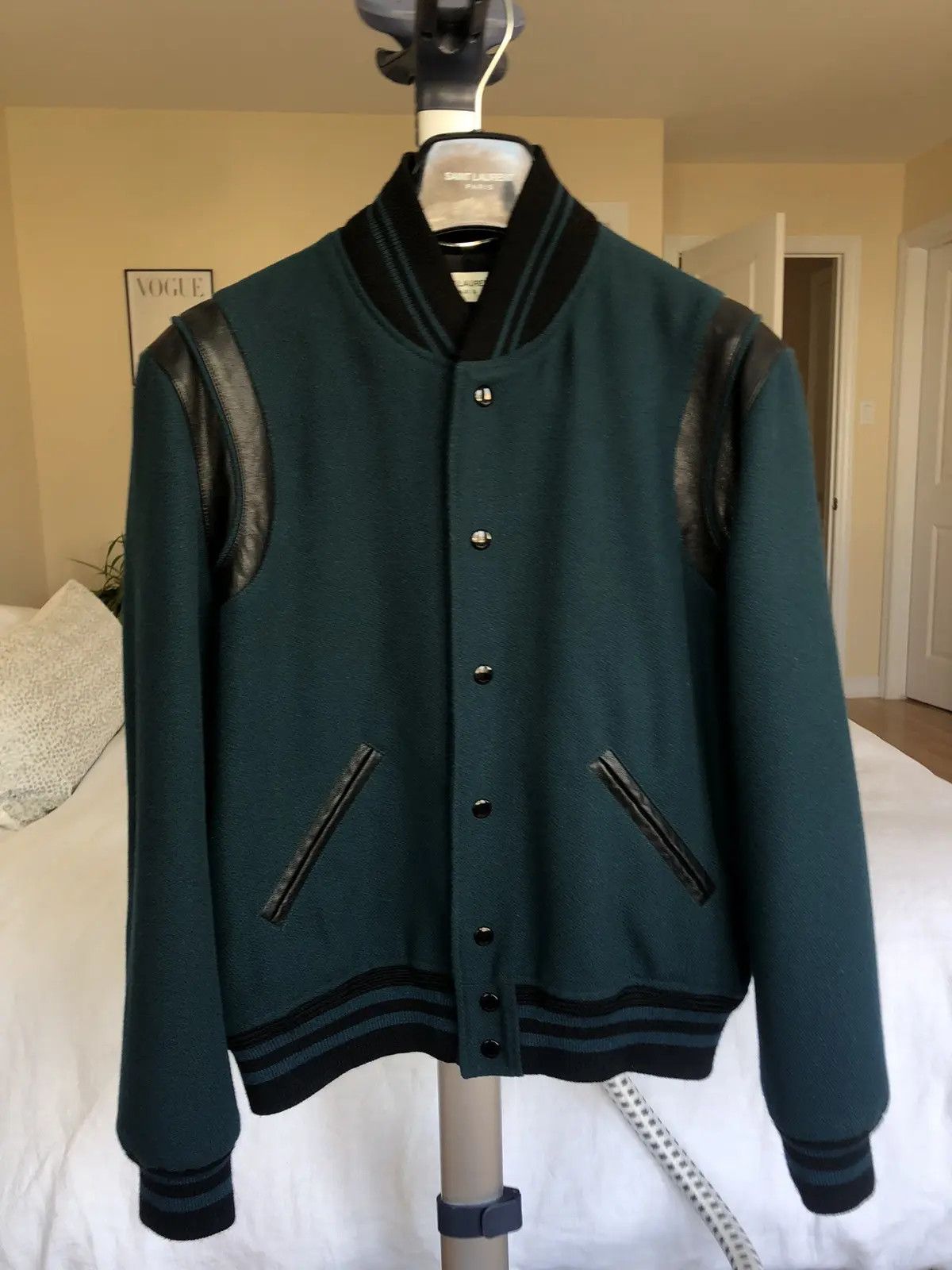 Hedi Slimane × Saint Laurent Paris Saint Laurent Teal Teddy size Small (46) Size US S / EU 44-46 / 1 - 2 Thumbnail