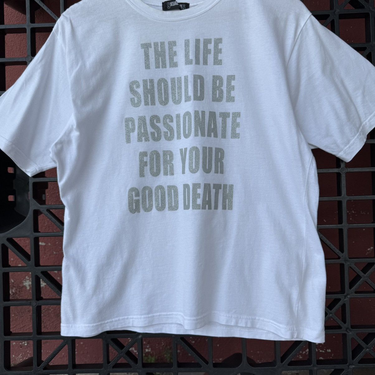 Japanese Brand Y2K Graphic Glitching Font Print Skualewis Tee Size US M / EU 48-50 / 2 - 5 Thumbnail