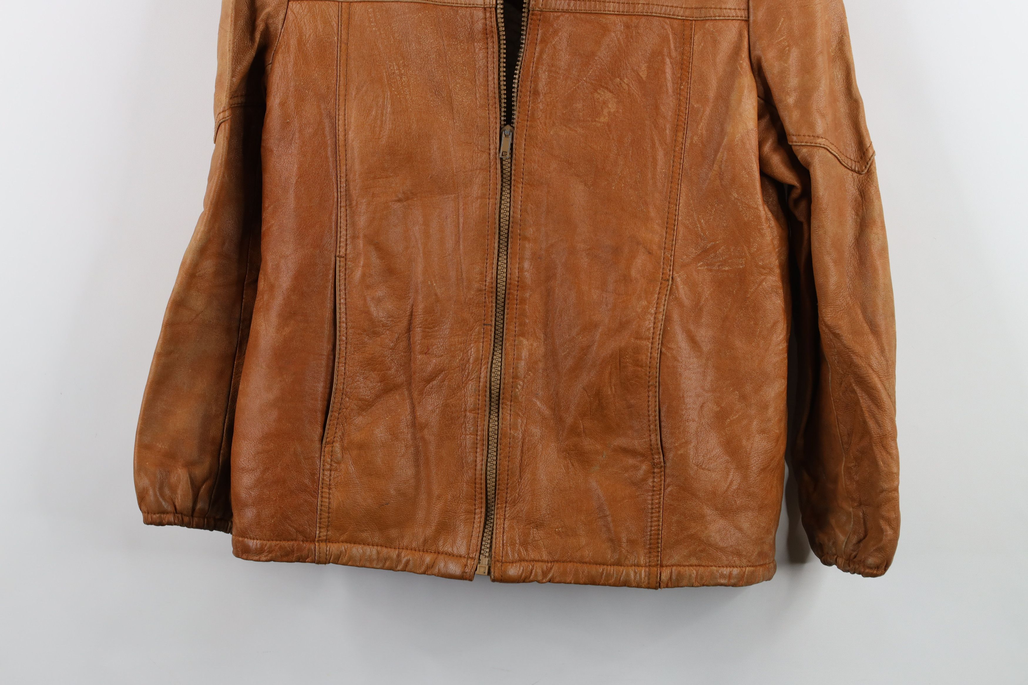 Vintage Vintage 70s Streetwear Deep Pile Fleece Lined Leather Jacket Size XXS / US 00 / IT 34 - 3 Thumbnail