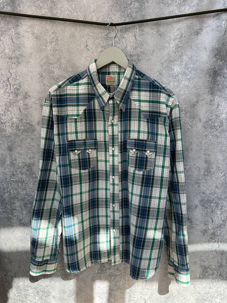 Levi's × Vintage Super Rare 1950s Vintage LEVI’S Long Sleeve Shirt Plaid Size US XL / EU 56 / 4 - 1 Thumbnail
