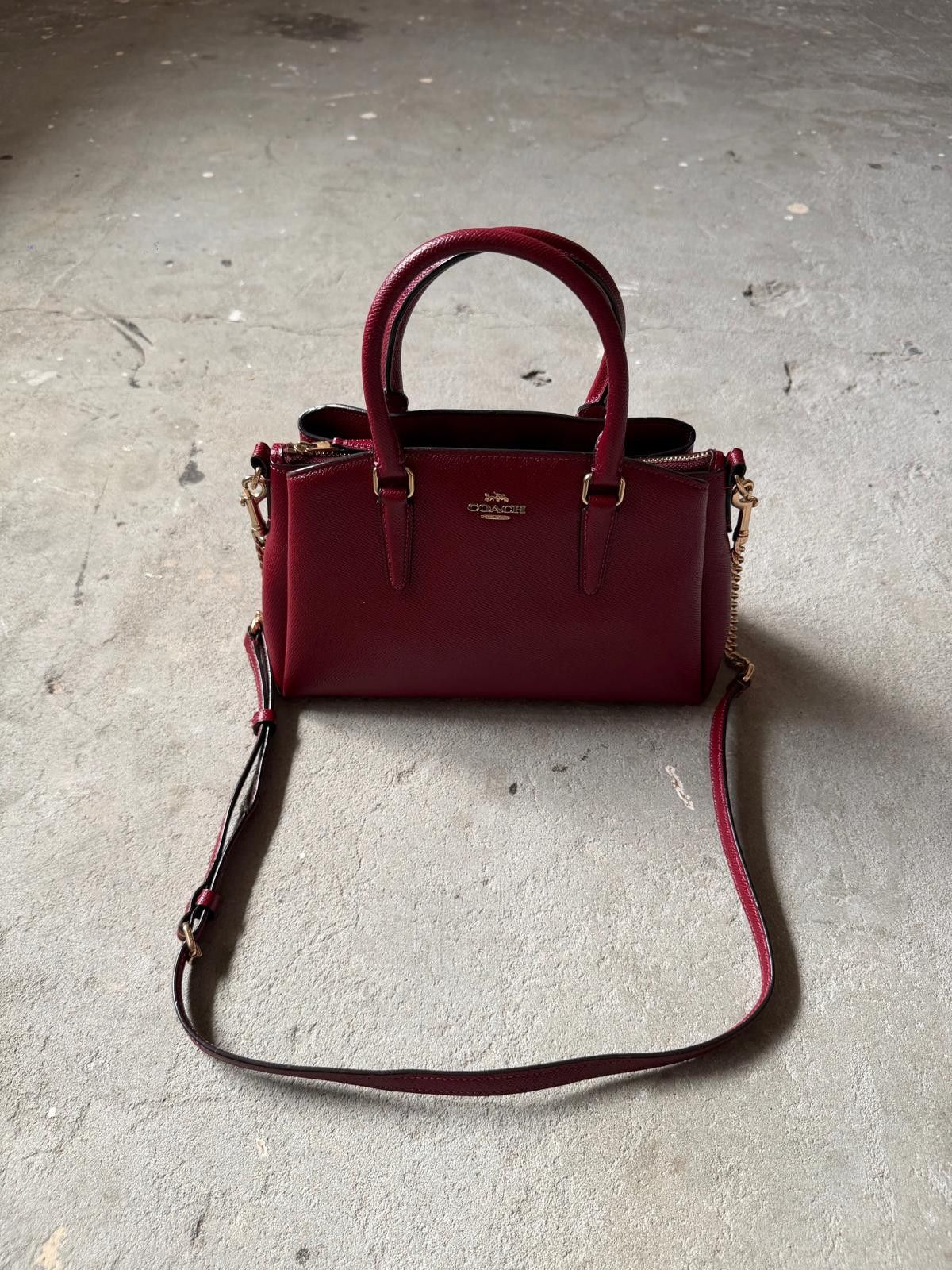 Coach Coach 2Way Sage Carryall Shoulder Bag Ruby Red Size ONE SIZE - 2 Thumbnail
