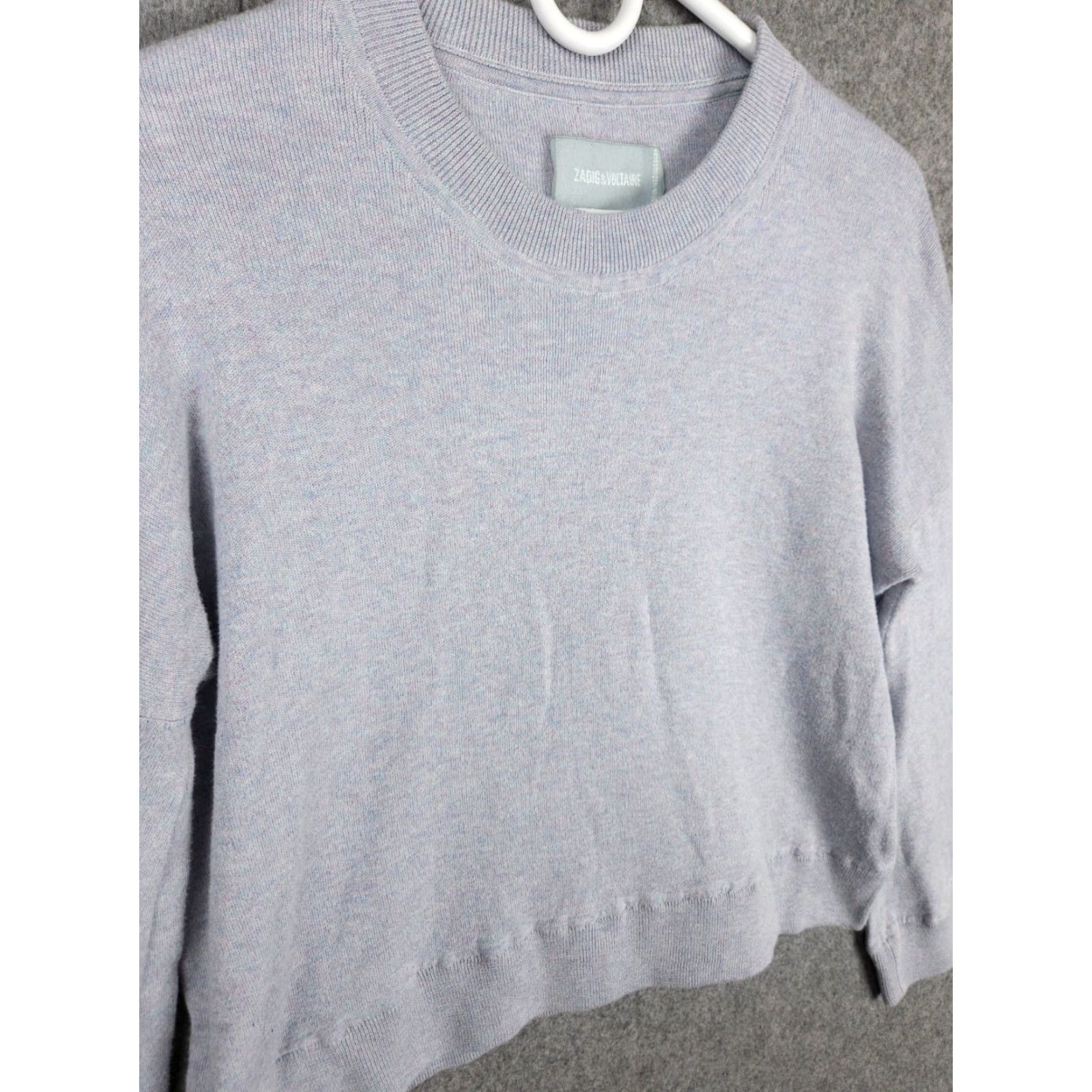 Zadig & Voltaire Zadig & Voltaire Sweater Women's XS Purple Irridescent ZV Relaxed Pullover Stars Knit Wool/Cashmere? Size XS / US 0-2 / IT 36-38 - 2 Thumbnail