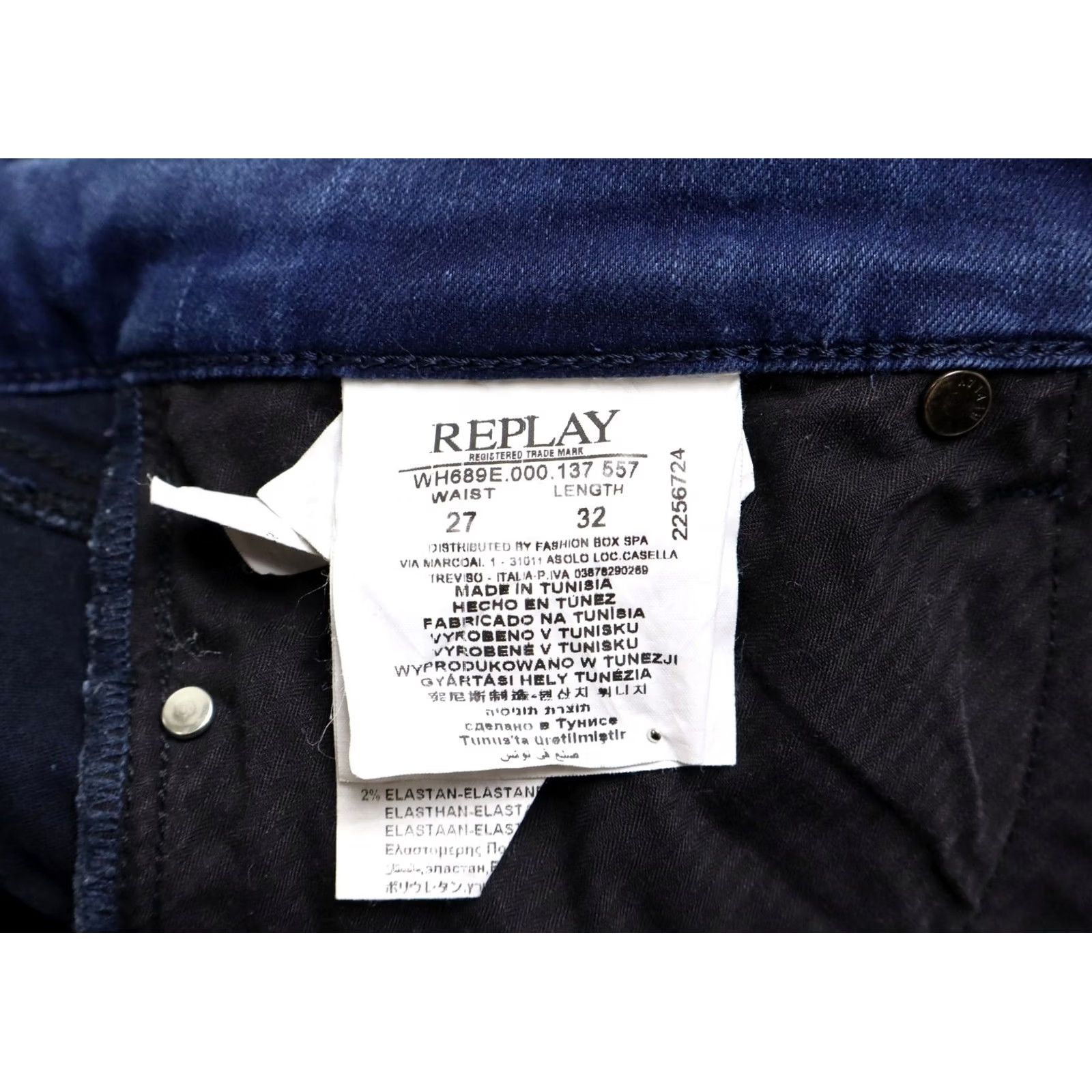 Replay REPLAY Luz Jeans Women's W27/L32 Skinny Fit Whiskers Dark Zip Fly Faded Casual Size 27" / US 4 / IT 40 - 6 Thumbnail