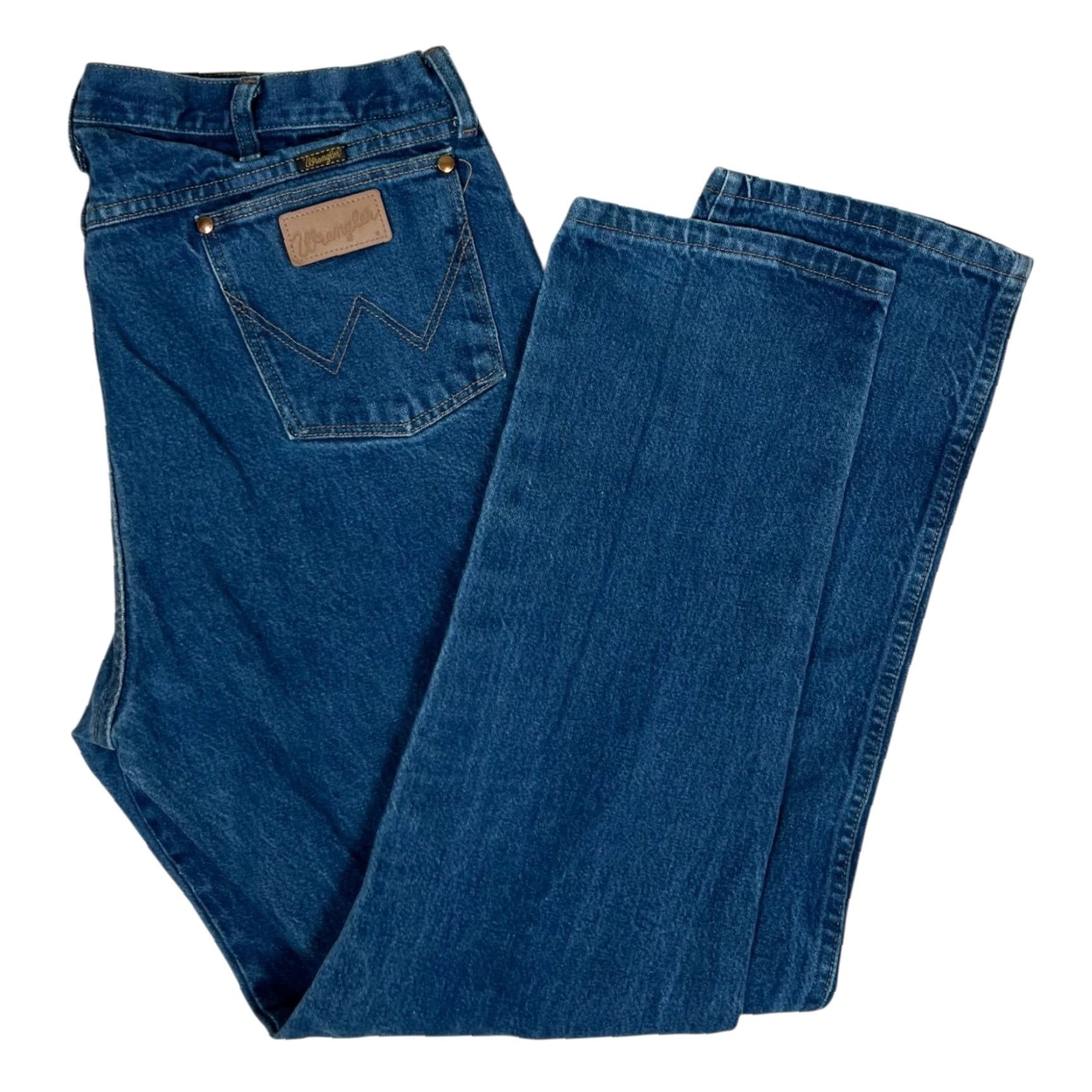 Wrangler VINTAGE Wrangler Jeans 13MWZ Denim Regular 40x34 Blue Cowboy Cowboy Cut 5-Pocket Mens Jeans Regular Fit Mens Jeans Size US 40 / EU 56 - 2 Thumbnail