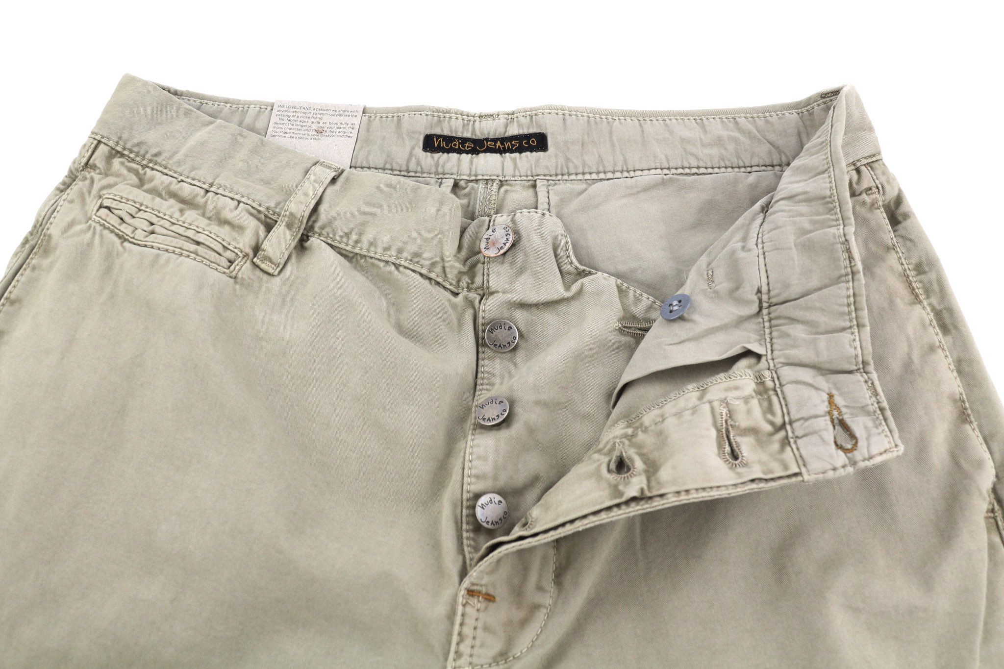 Nudie Jeans KHAKI REGULAR W29/L32 Beige Chino Trousers 82656 Size US 29 - 4 Thumbnail