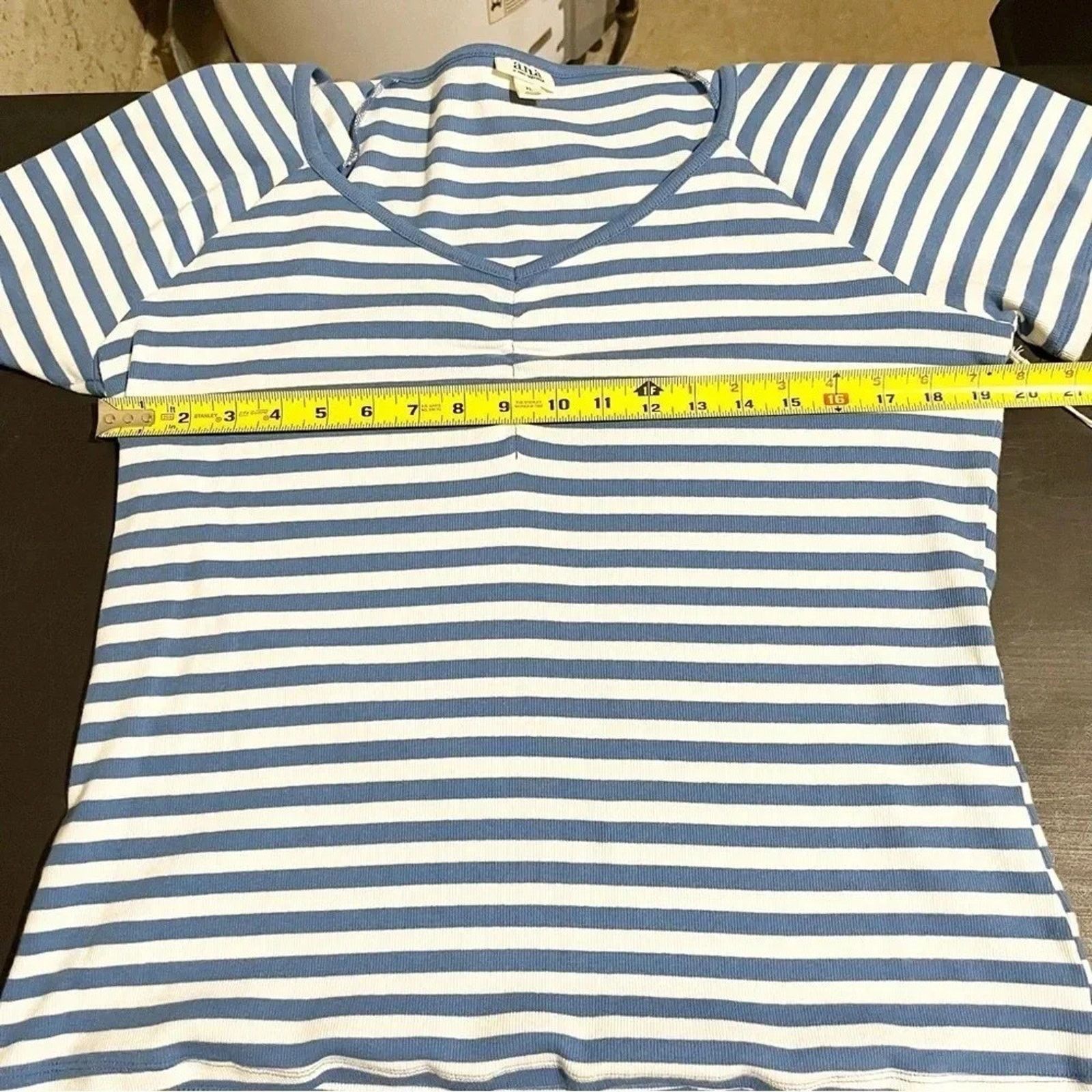 Other Ana Shirt Womens XL Blue White Sarah Striped Top Blouse Knit Size XL / US 12-14 / IT 48-50 - 7 Thumbnail