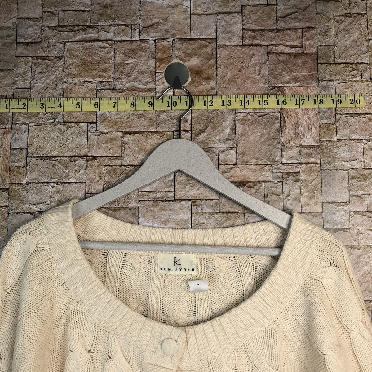 Homespun Knitwear × Japanese Brand × Vintage Kumik Yoko vintage Cream Knitwear #A901 Size S / US 4 / IT 40 - 4 Thumbnail