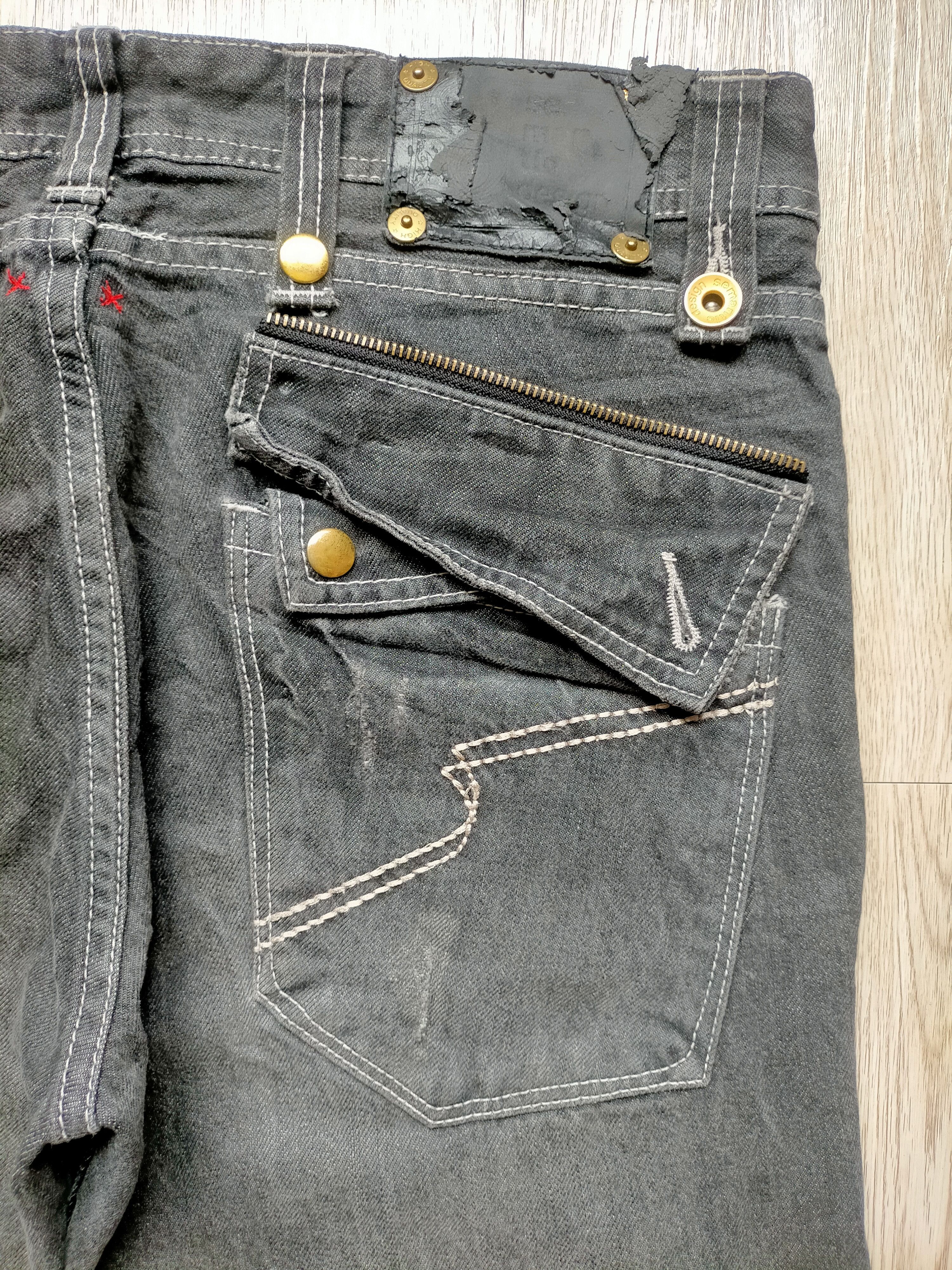 semanticdesign Semantic Design Multipocket Zipped Punk Style Black Jeans Size US 34 / EU 50 - 13 Thumbnail
