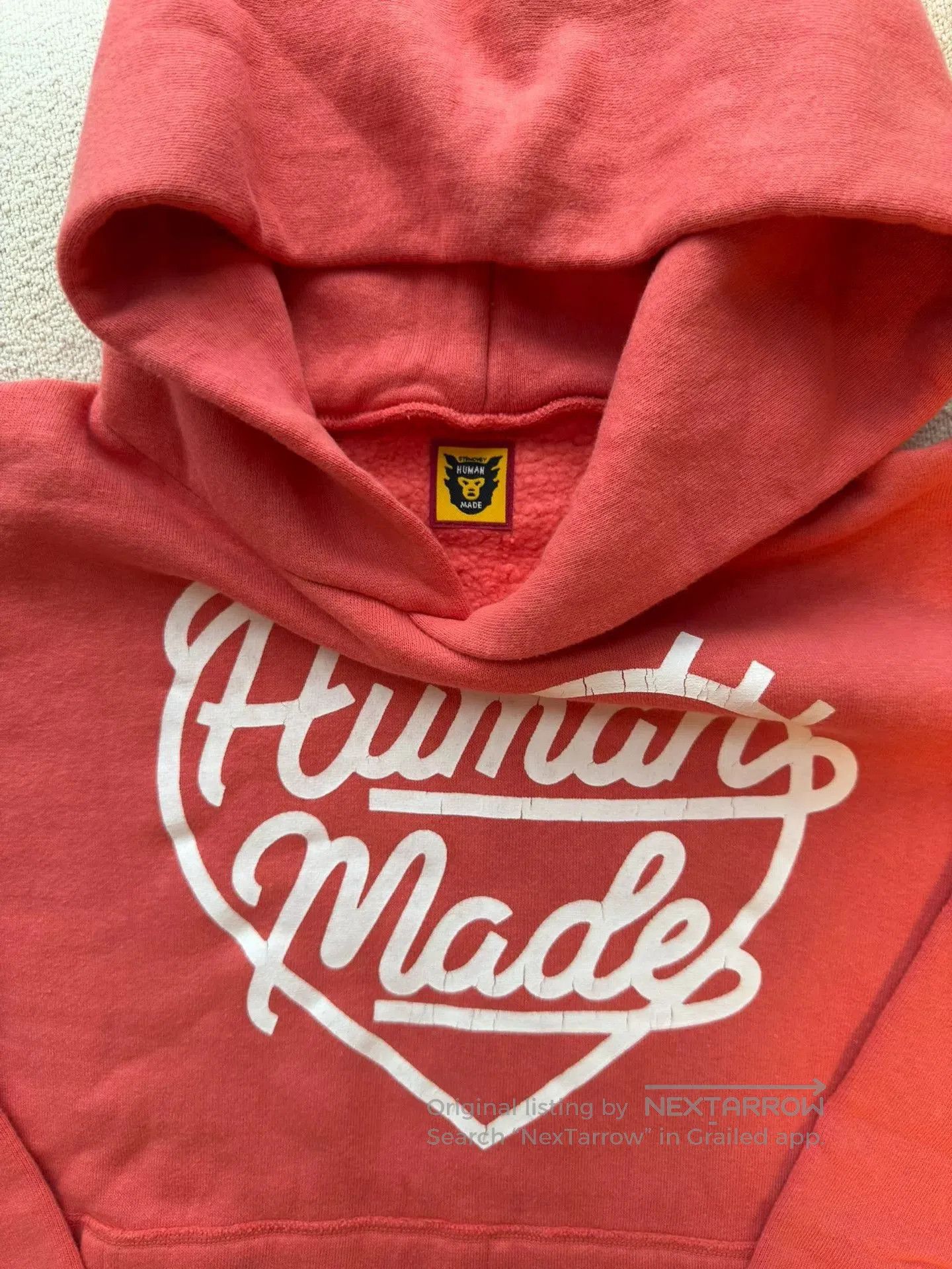 Human Made pink casual hoodie with heart logo. Size US M / EU 48-50 / 2 - 7 Thumbnail