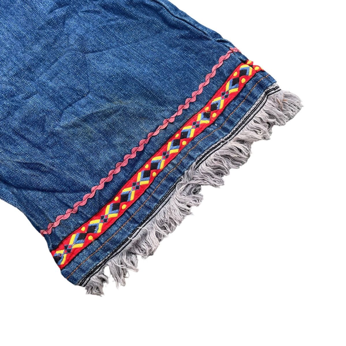 Kapital 🇯🇵 FTS PATCHWORK FLARE DENIM PANTS Size 28" / US 6 / IT 42 - 11 Thumbnail