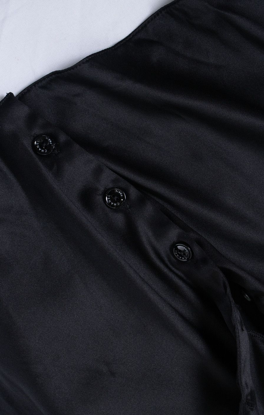 Chanel Chanel, black silk top with bow on the back Size S / US 4 / IT 40 - 4 Thumbnail