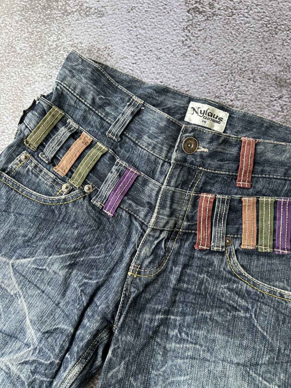 Japanese Brand Nylaus double short denim japanese brand Size US 30 / EU 46 - 6 Thumbnail