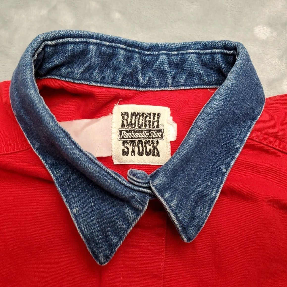 Vintage VINTAGE Panhandle Slim rough Stock Shirt Women M Red Denim Collar Western Cowboy Vintage Shirt Ladies M Red Denim Collar Western Cowboy Vintage Size M / US 6-8 / IT 42-44 - 4 Thumbnail