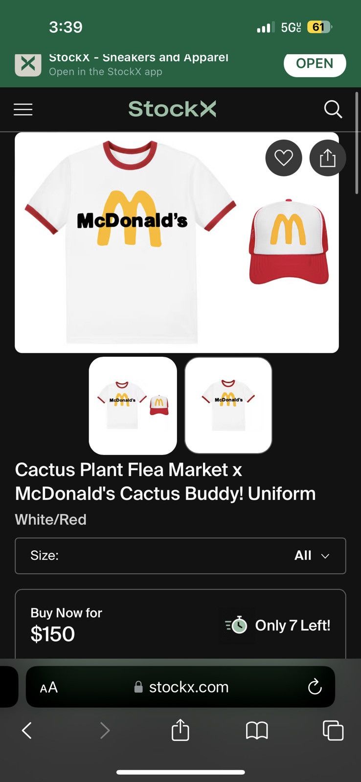 Cactus Plant Flea Market Cpfm X Mcdonalds collab Size US S / EU 44-46 / 1 - 3 Thumbnail