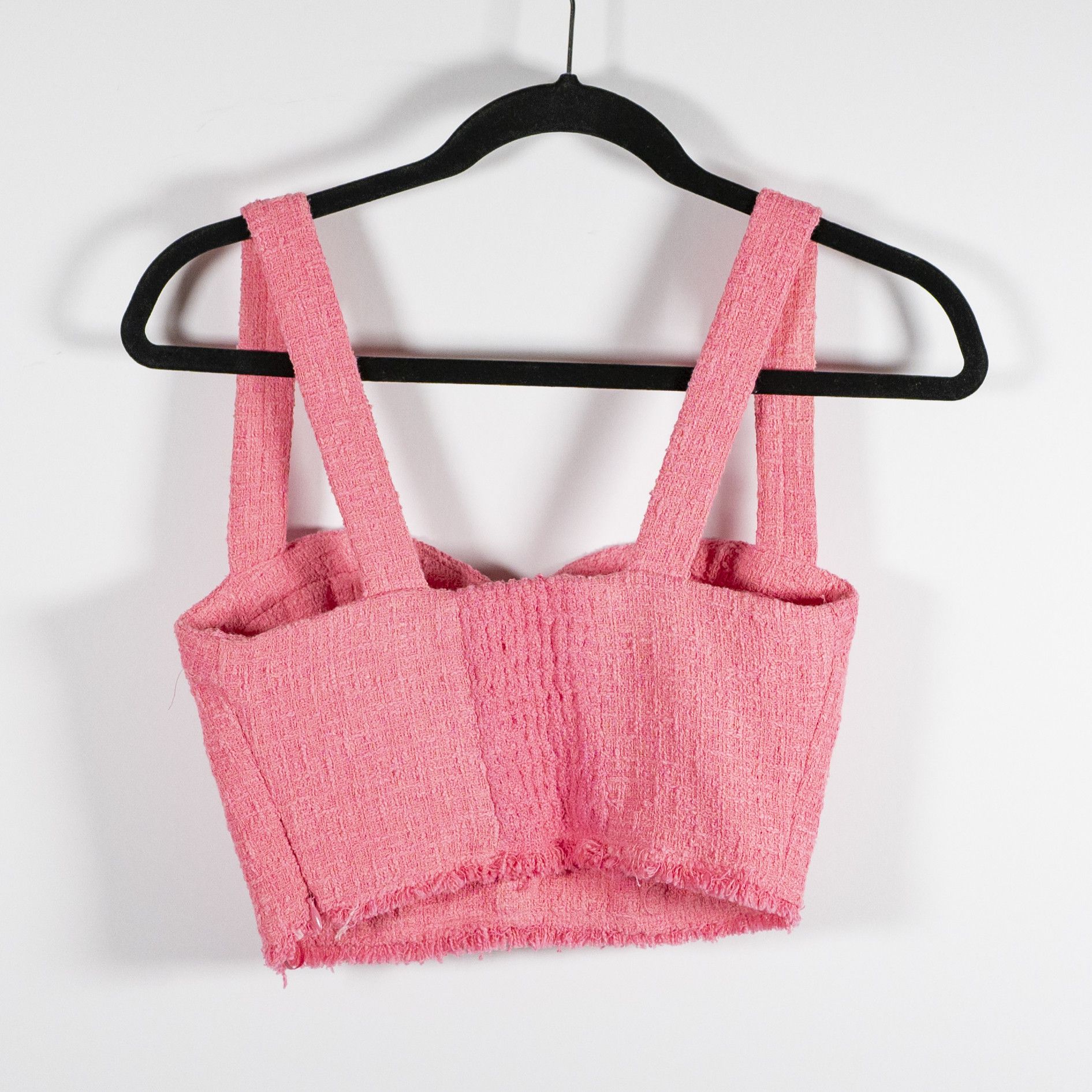 Zara Zara Boucle Tweed Knit Textured Bustier Size XS / US 0-2 / IT 36-38 - 3 Thumbnail