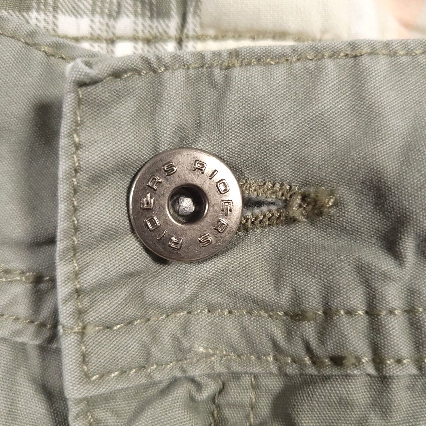 Lee Vtg Riders by Lee Cargo Shorts Women’s 16 Green 5" Mid Rise 5-Pocket Casual Cotton Blend Denim Style 90s Size 38" / US 16 / IT 52 - 5 Thumbnail